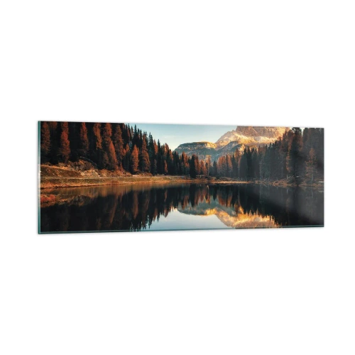 Glastavla - Bild på glas - Dubbelt landskap - 90x30 cm