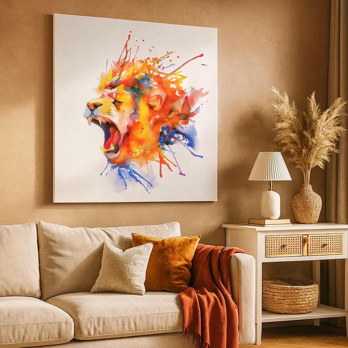 Canvastavla - Bild på duk - Explodera med ilska  - 30x30 cm