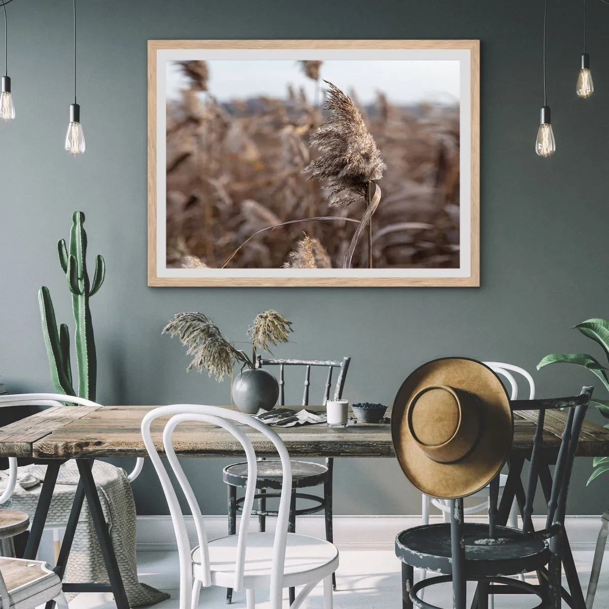 Affisch i ram av ljusek - Dags att flyga bort med vinden - 100x70 cm