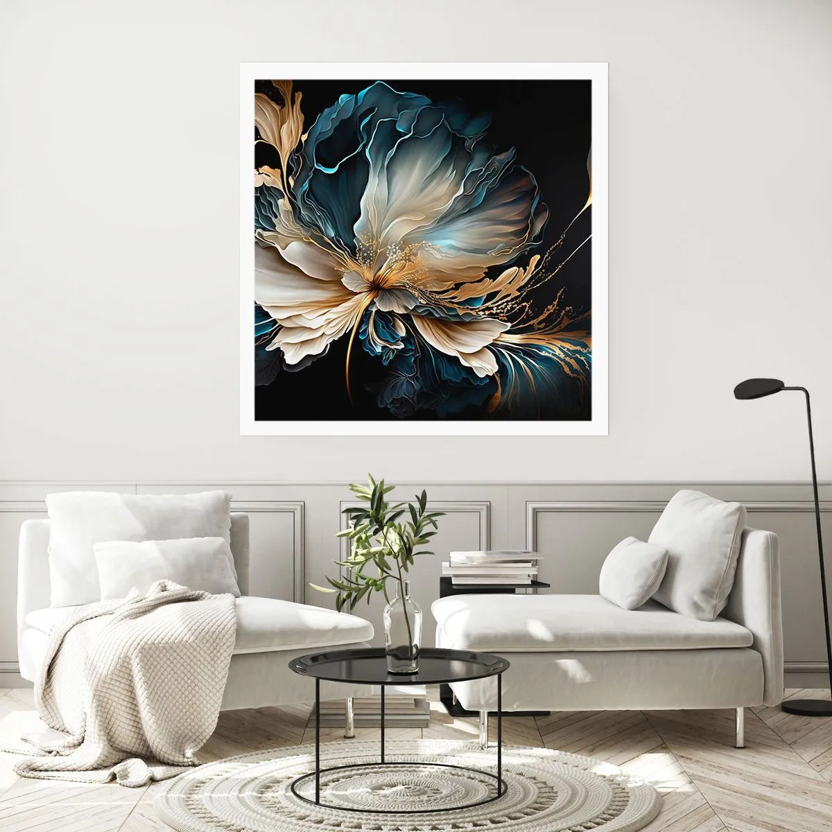 Affisch - Sagolik ormbunksblomma - 60x60 cm