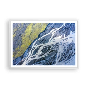 Affisch i vit ram - Naturens grottmålningar - 100x70 cm