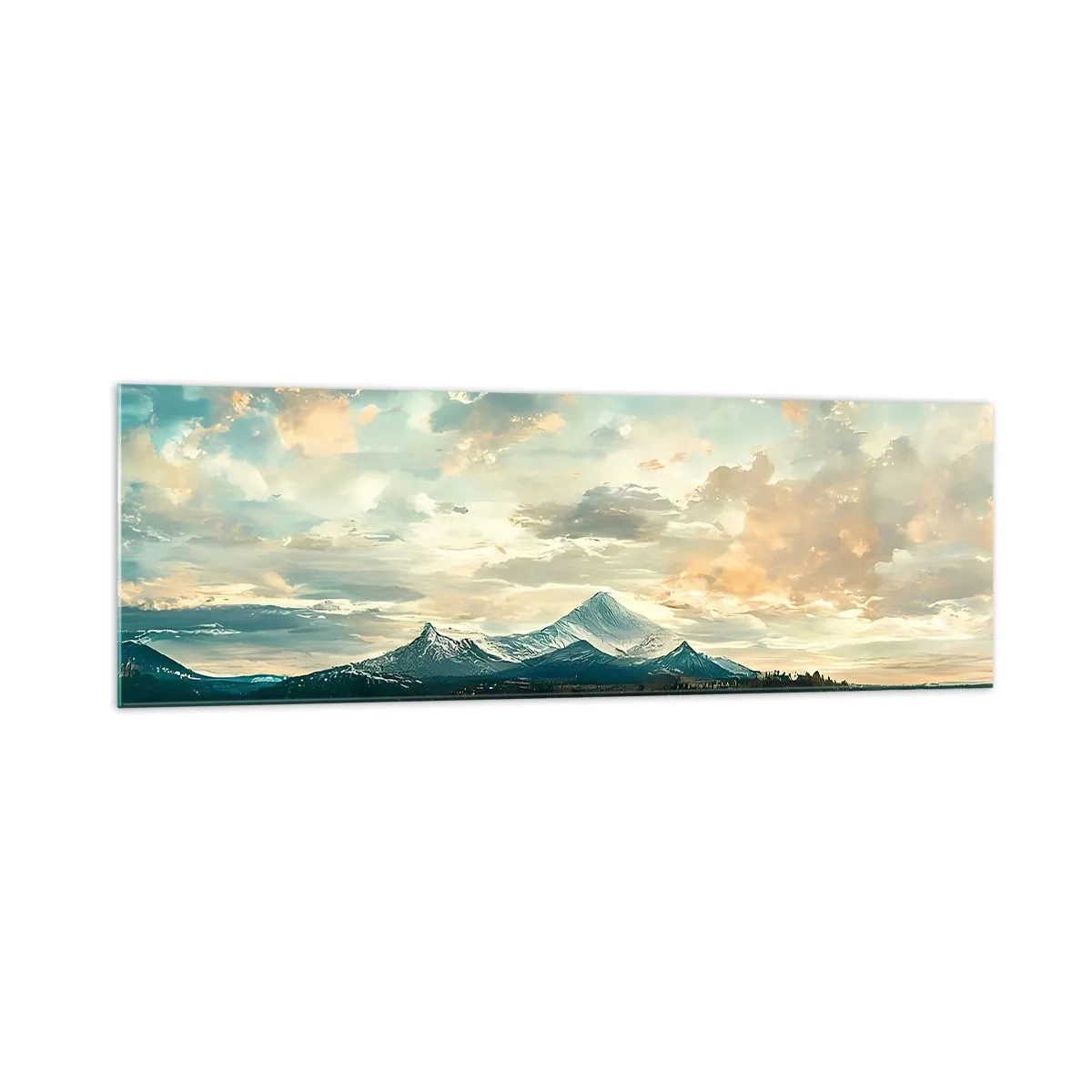 Glastavla - Bild på glas - Under himlens skydd - 160x50 cm