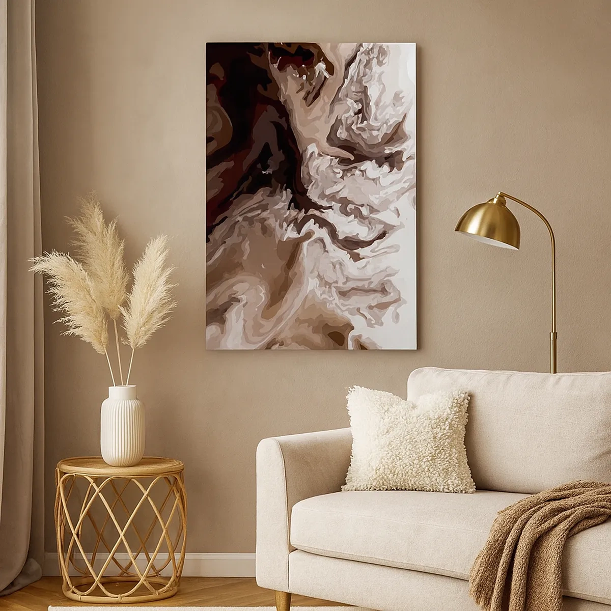 Canvastavla - Bild på duk - Färgabstraktion - 50x70 cm