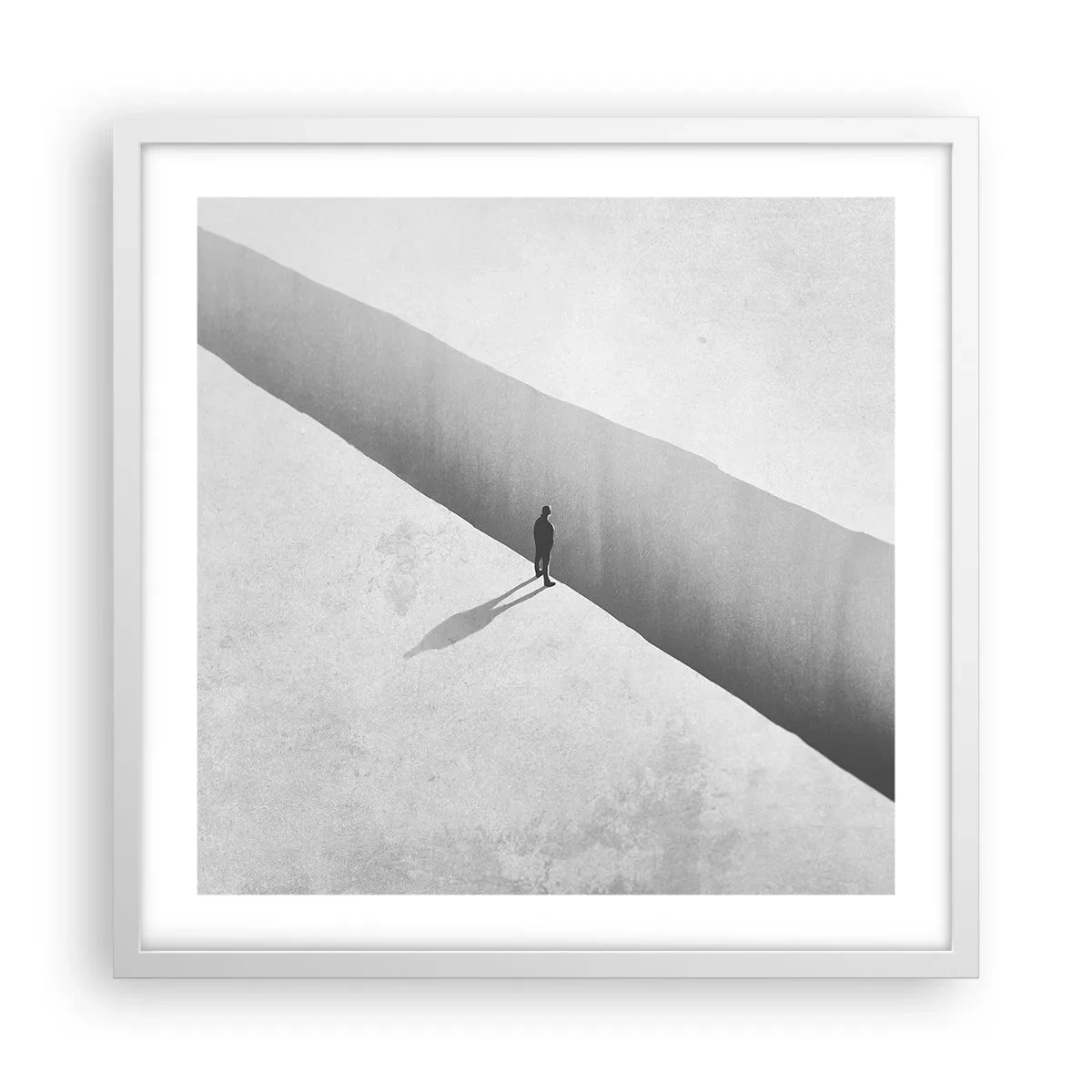 Affisch i vit ram - Tydligt mål - 50x50 cm