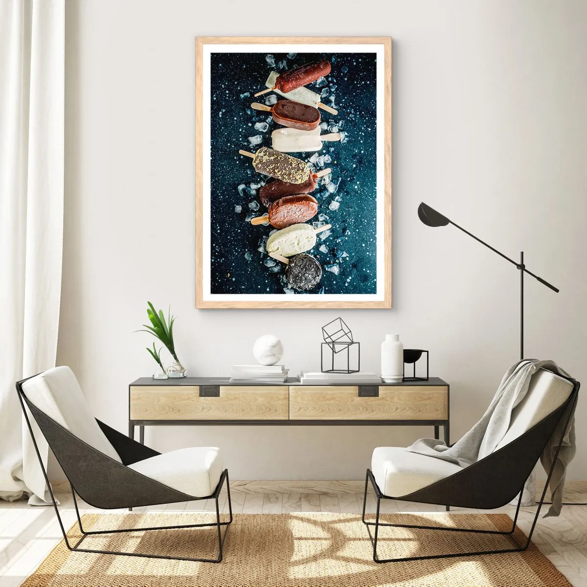 Affisch i ram av ljusek - Smak av varm sommar - 50x70 cm