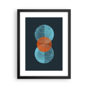 Affisch i svart ram - Symmetrisk komposition - 30x40 cm