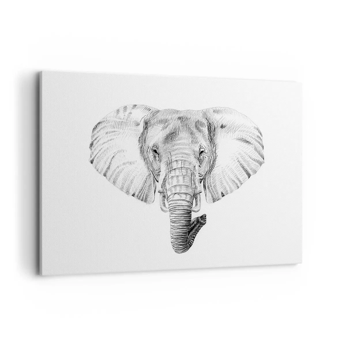 Canvastavla - Bild på duk - "Det var en elefant, stor som elefant" - 100x70 cm