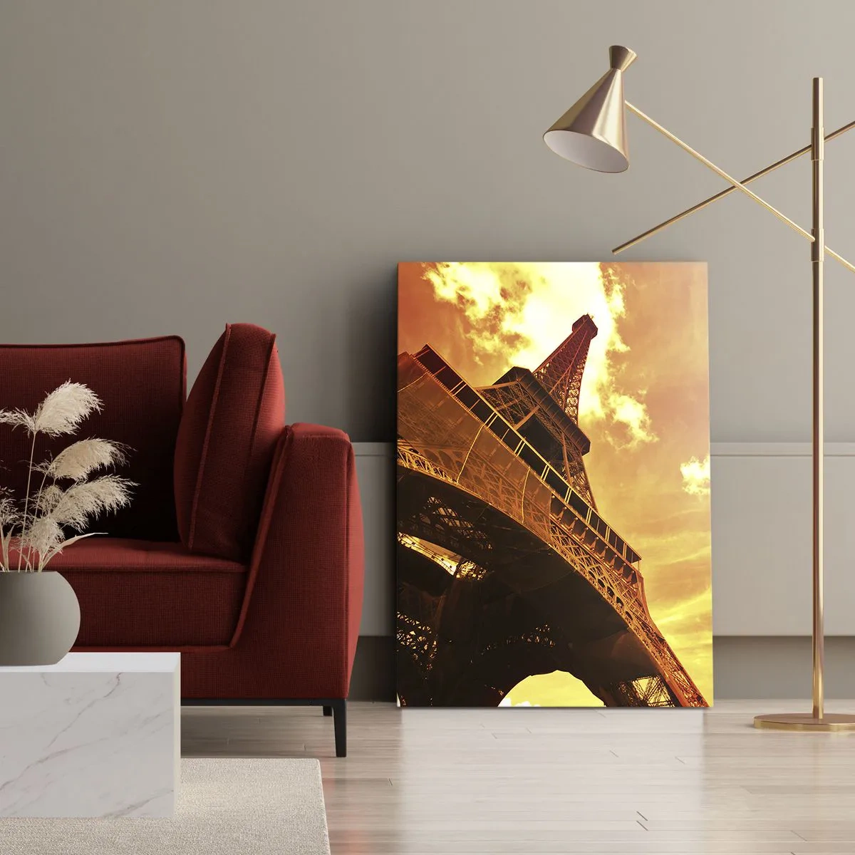 Canvastavla - Bild på duk - Monumentalt, ty solförgyllt - 80x120 cm