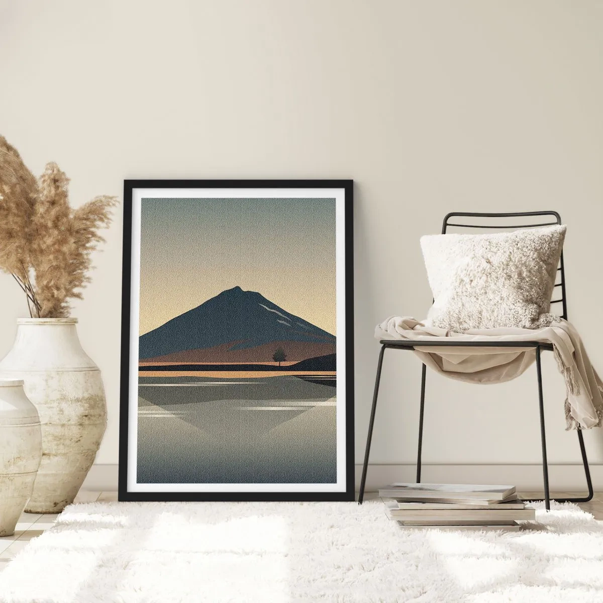 Affisch i svart ram - Spegelbild - 61x91 cm