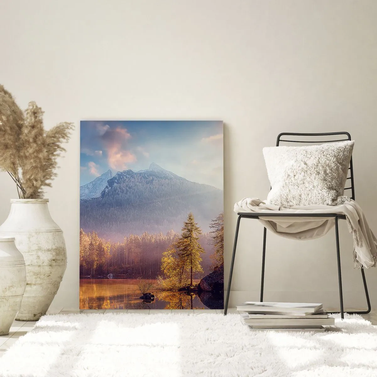 Glastavla - Bild på glas - I berg och dalar - 50x70 cm