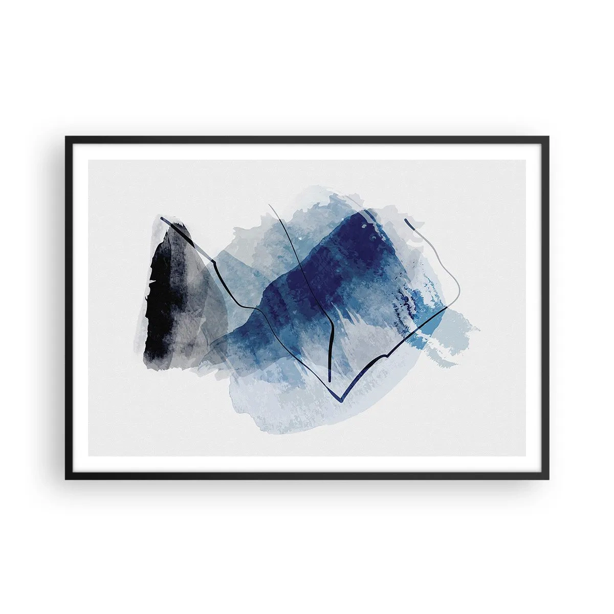 Affisch i svart ram - Isberg - 100x70 cm