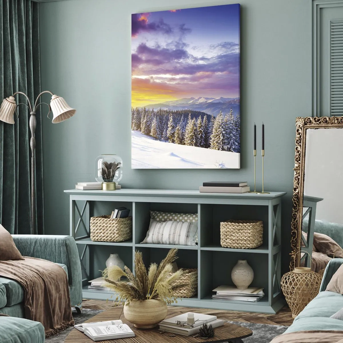 Canvastavla - Bild på duk - Mitt på blanka dagen - 50x70 cm