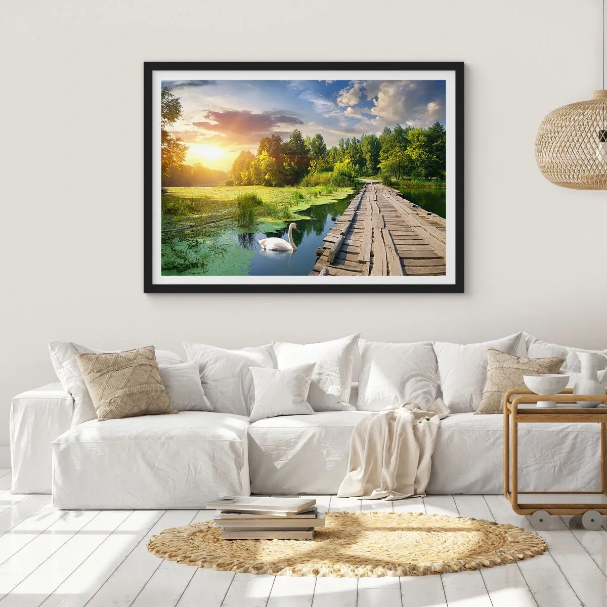 Affisch i svart ram - Sommar, sommar överallt - 70x50 cm