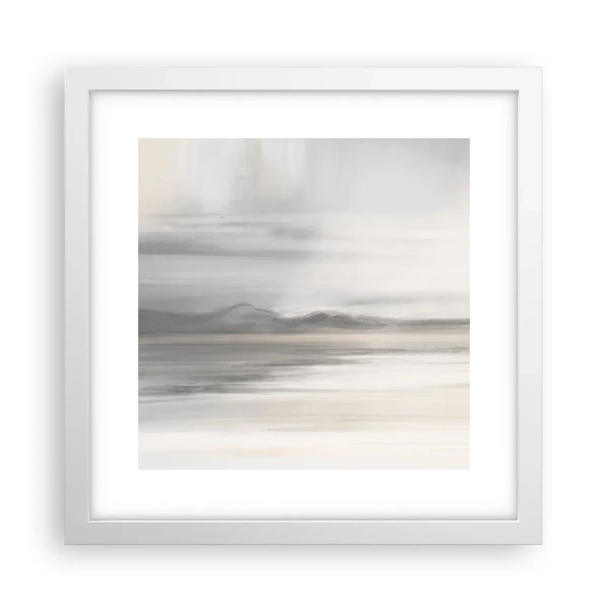 Affisch i vit ram - En eftertänksam bakgrund - 30x30 cm