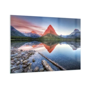 Glastavla - Bild på glas - Glöd och kyla - 100x70 cm