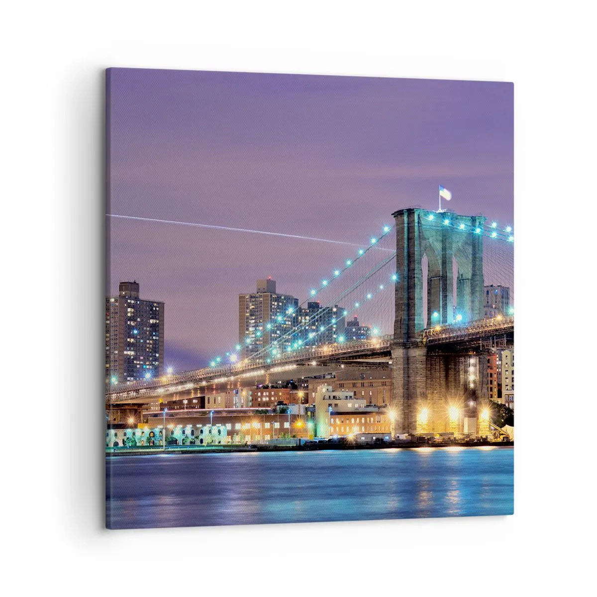 Canvastavla - Bild på duk - Brooklyn-bron sedan många år - 50x50 cm