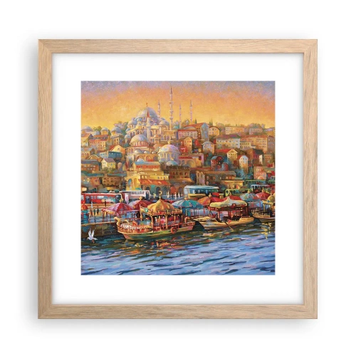 Affisch i ram av ljusek - Istanbul-berättelse - 30x30 cm