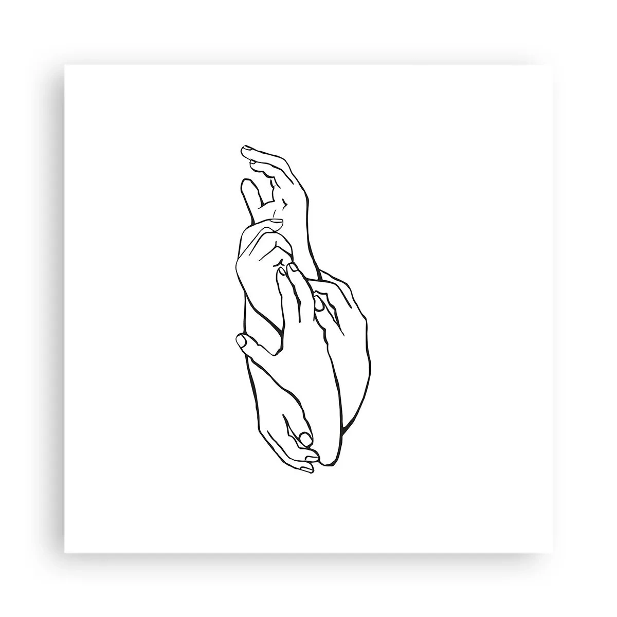 Affisch - Hand i hand - 40x40 cm