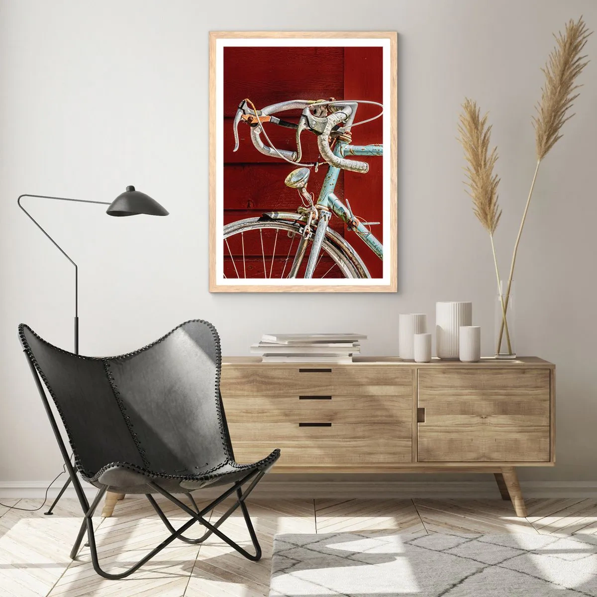 Affisch i ram av ljusek - Skapad för segrar - 50x70 cm