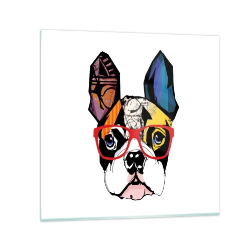 Glastavla - Bild på glas - Intellektuell - 30x30 cm