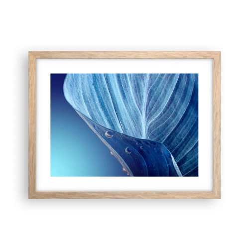 Affisch i ram av ljusek - Dolda droppar av blått - 40x30 cm