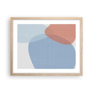 Affisch i ram av ljusek - Pastellfärgade relationer - 50x40 cm