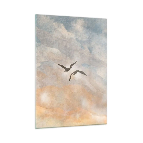 Glastavla - Bild på glas - Dans på himlen - 50x70 cm