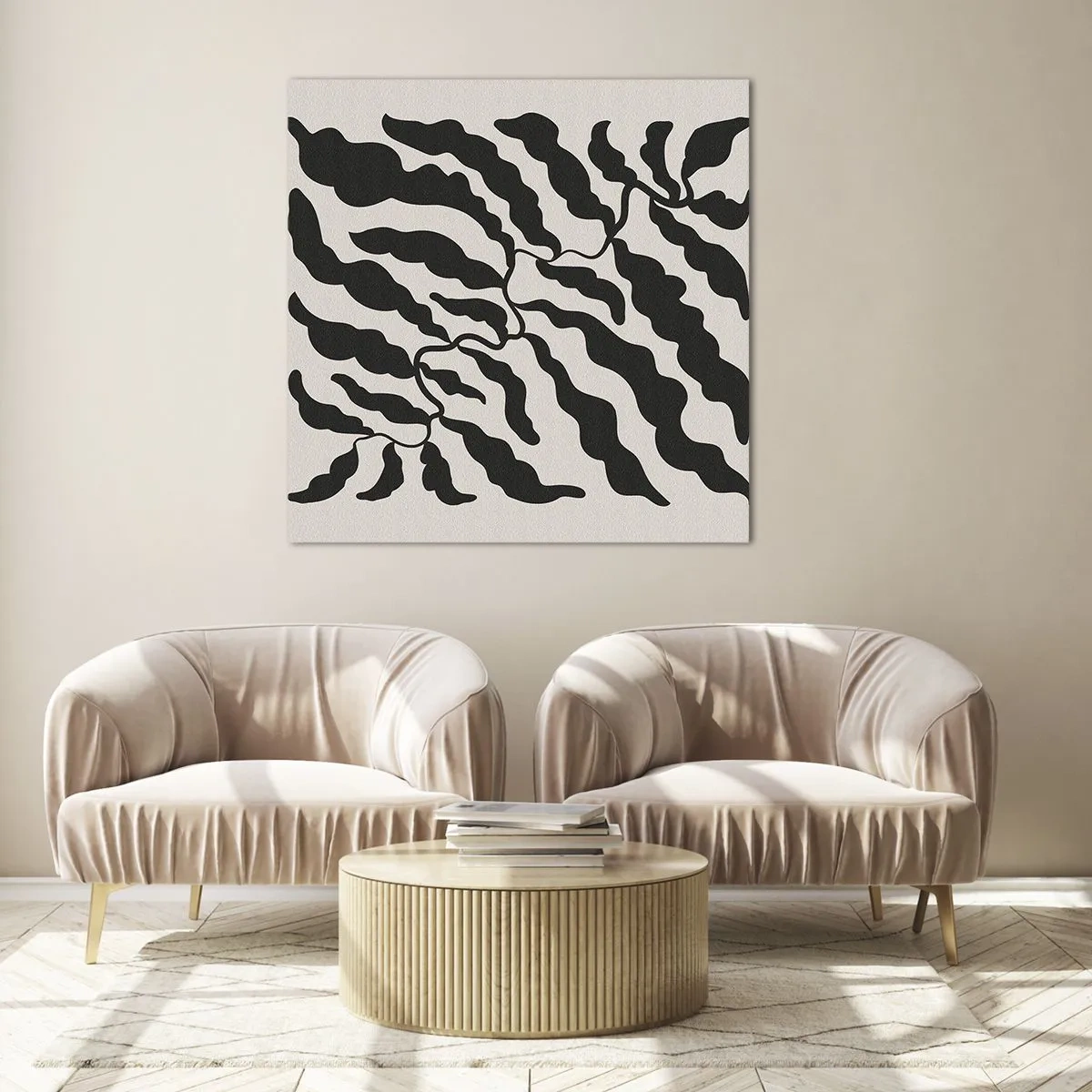 Glastavla - Bild på glas - Kvadratens natur - 70x70 cm