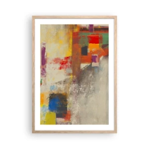 Affisch i ram av ljusek - Färgernas geometri - 50x70 cm