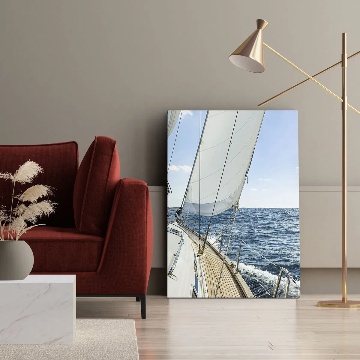 Canvastavla - Bild på duk - Heja äventyret - 45x80 cm
