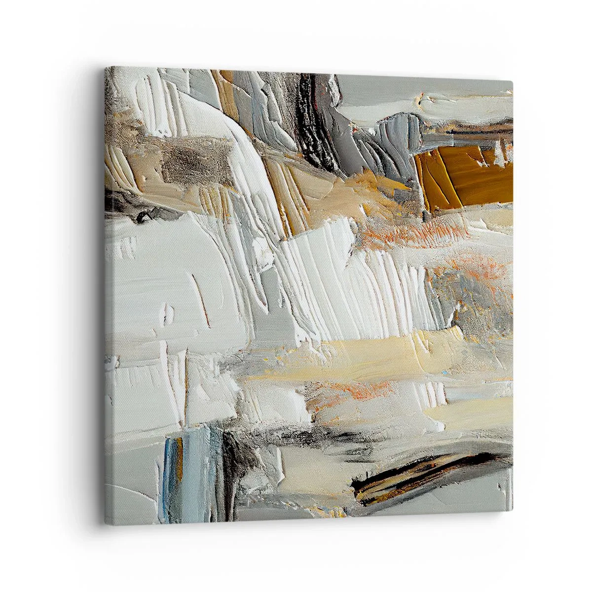 Canvastavla - Bild på duk - Färgstarka lager på lager - 30x30 cm