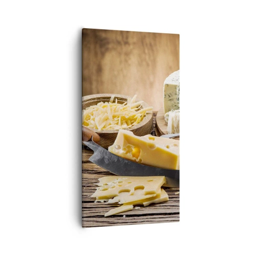 Canvastavla - Bild på duk - Le åt osten - 55x100 cm