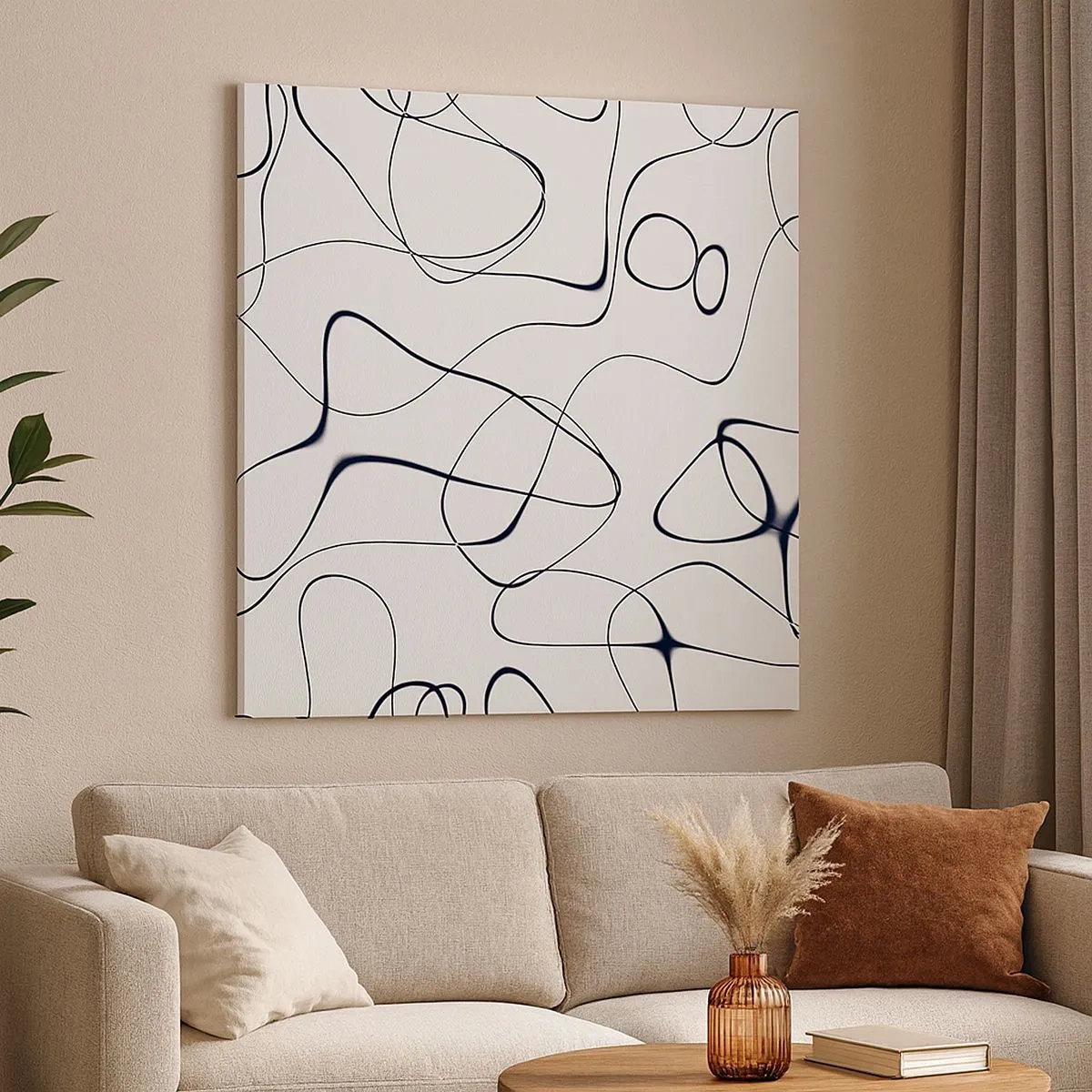 Canvastavla - Bild på duk - Livets stigar, ödets tur - 30x30 cm