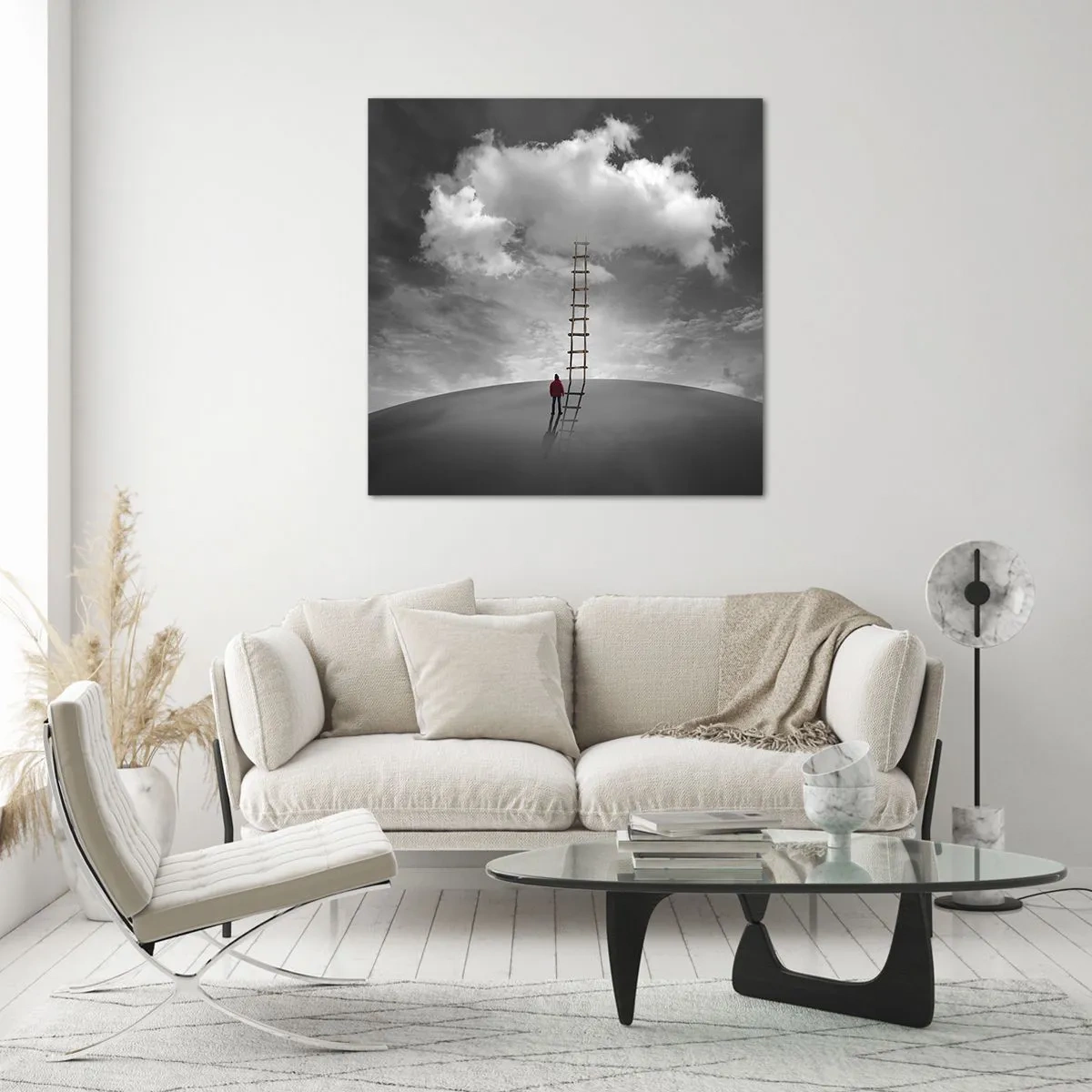 Glastavla - Bild på glas - Allt är möjligt - 50x50 cm