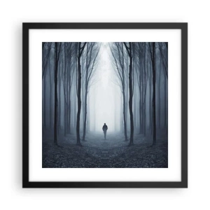 Affisch i svart ram - Och allt är enkelt och klart - 40x40 cm