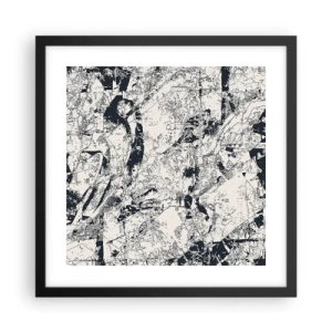 Affisch i svart ram - Motsatsernas interpenetration - 40x40 cm