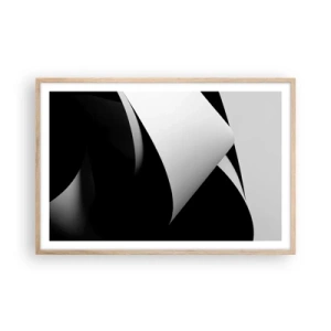 Affisch i ram av ljusek - Ljusplan från skuggornas djup - 91x61 cm