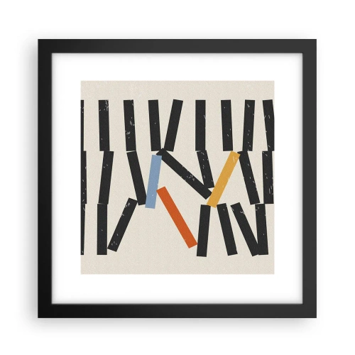 Affisch i svart ram - Domino - komposition - 30x30 cm