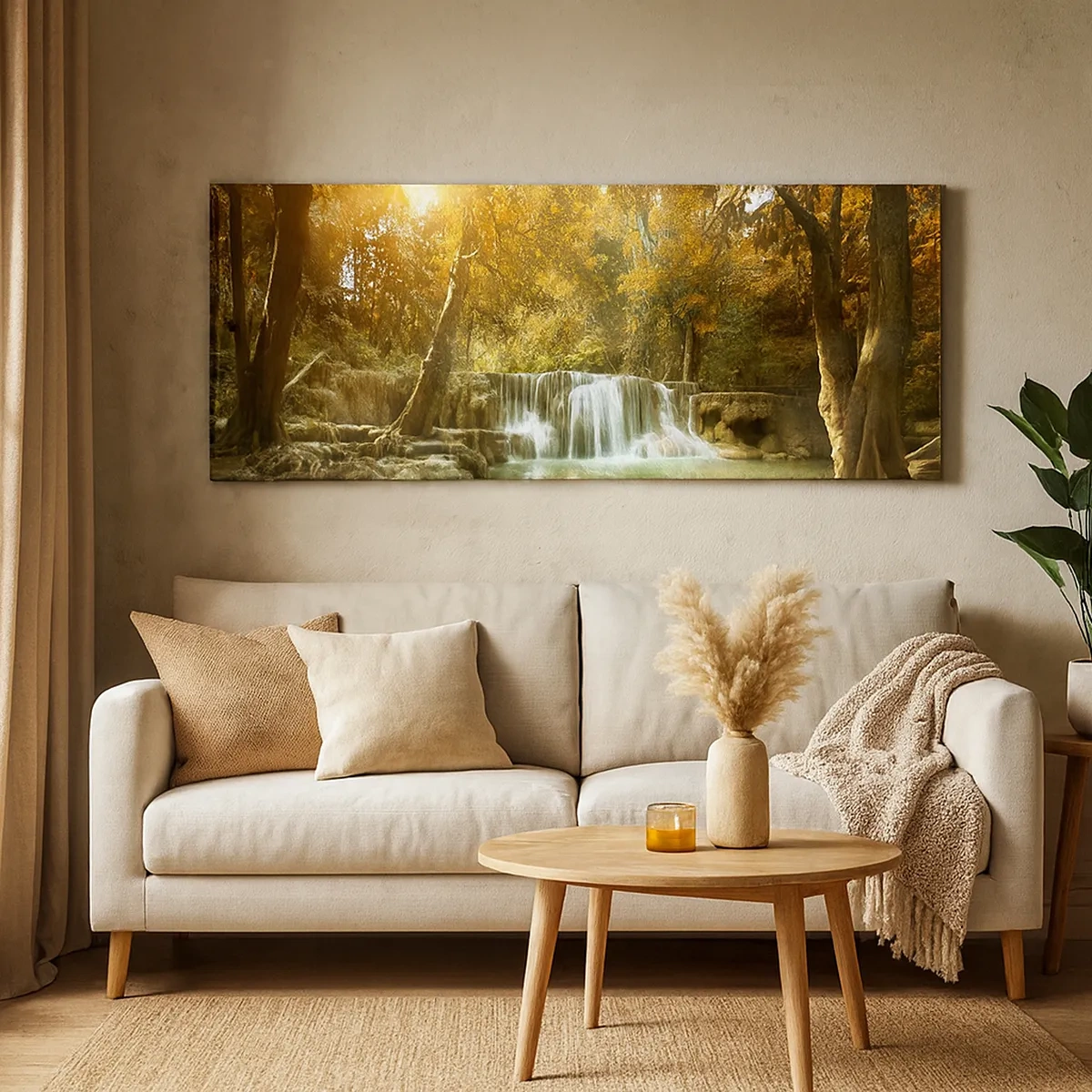 Canvastavla - Bild på duk - Parkkaskad - 30x30 cm