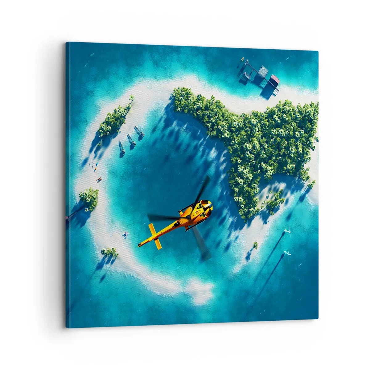 Canvastavla - Bild på duk - Köp dig en ö - 60x60 cm