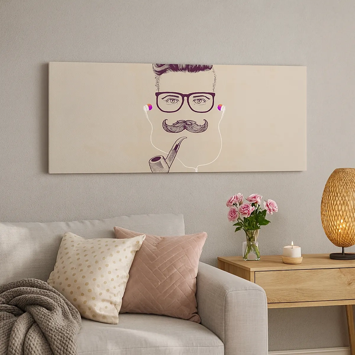 Canvastavla - Bild på duk - Riktig man? - 30x30 cm