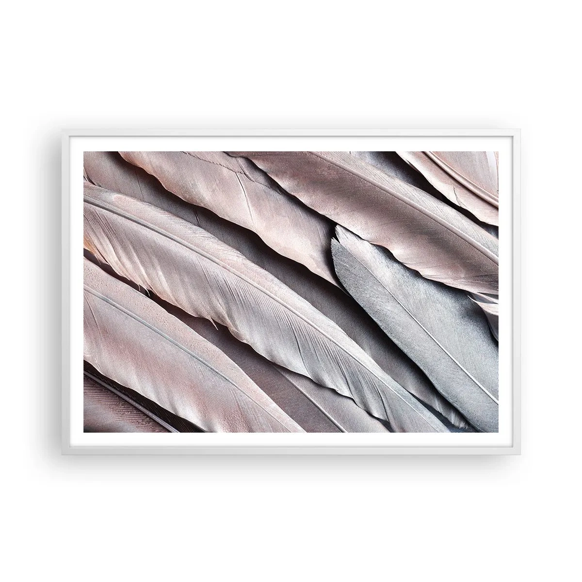 Affisch i vit ram - I rosa silver - 100x70 cm