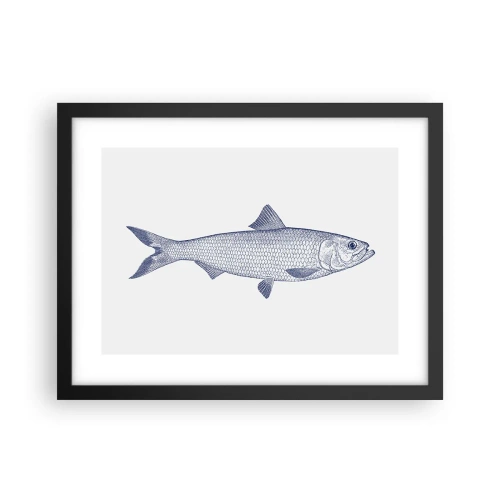 Affisch i svart ram - Hälsningar från de nordliga haven - 40x30 cm