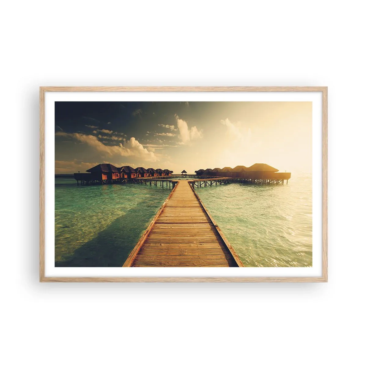 Affisch i ram av ljusek - Varm inbjudan - 91x61 cm