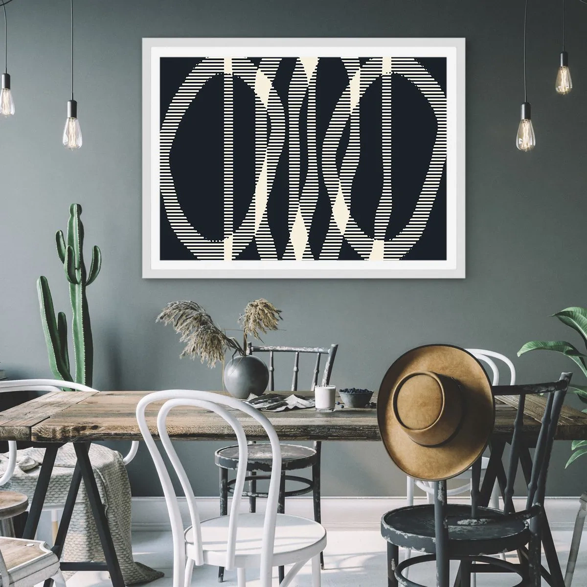 Affisch i vit ram - Försök att bryta mörkret - 91x61 cm
