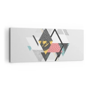 Canvastavla - Bild på duk - Komposition med triangel och romb - 120x50 cm