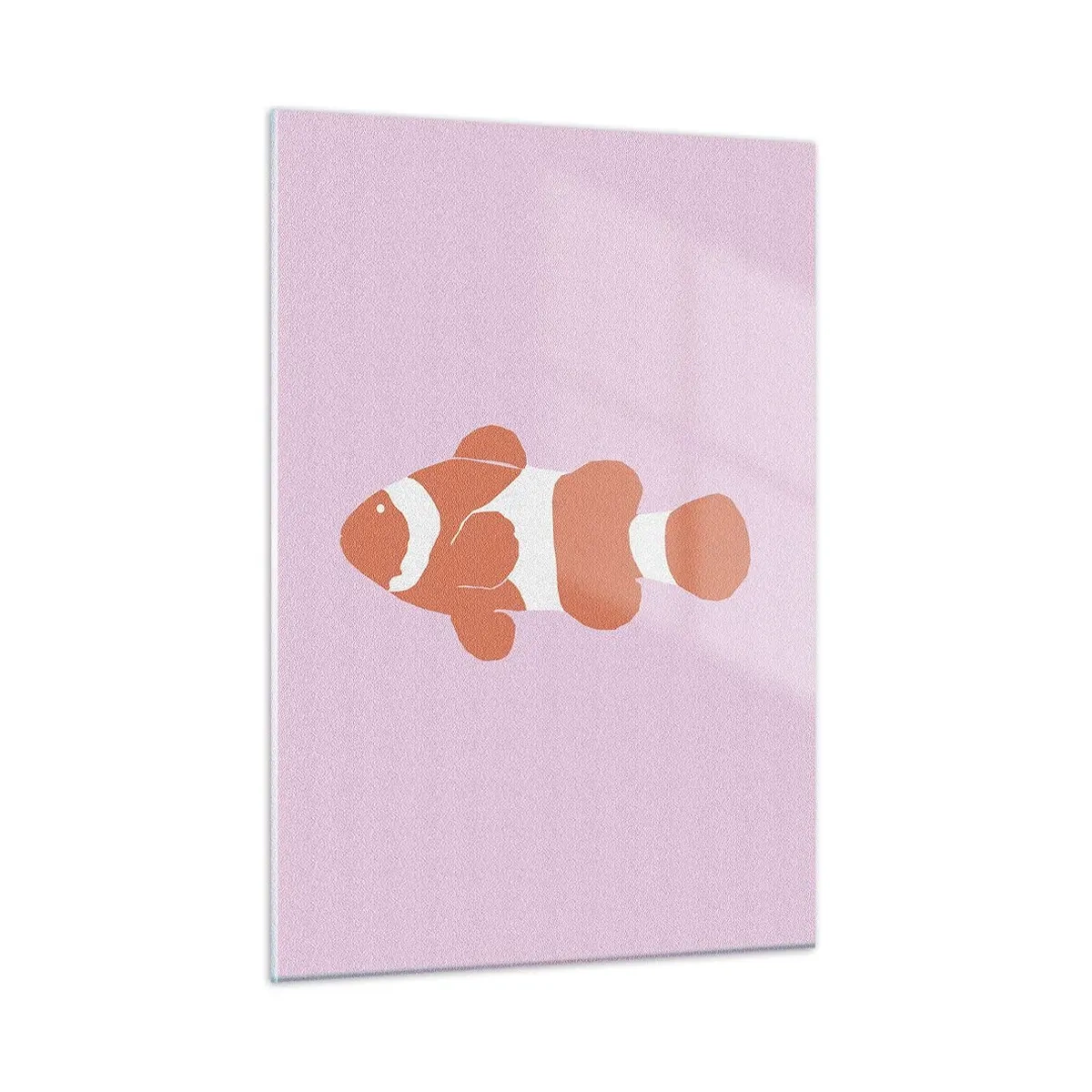 Glastavla - Bild på glas - Korall passar henne bra - 50x70 cm