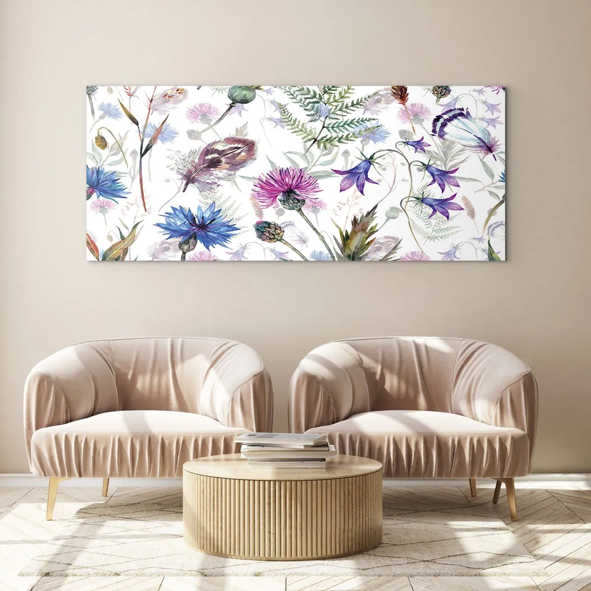 Glastavla - Bild på glas - Polska örter - 120x50 cm