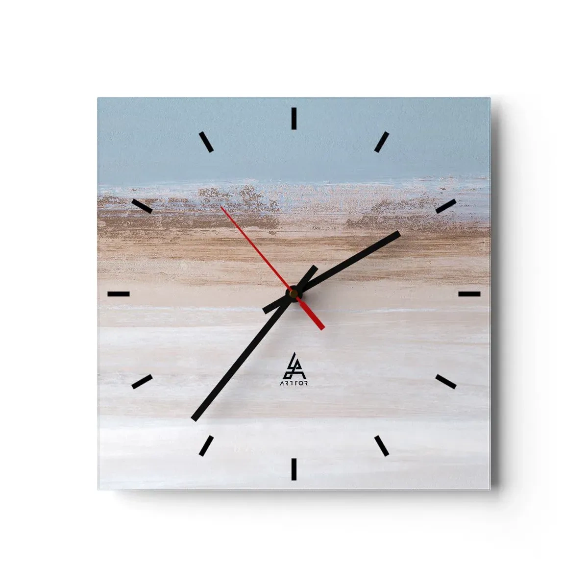 Väggklocka - Klocka på glas - Tvetydigt landskap - 40x40 cm
