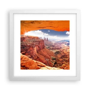 Affisch i vit ram - Skapat av naturen - 30x30 cm